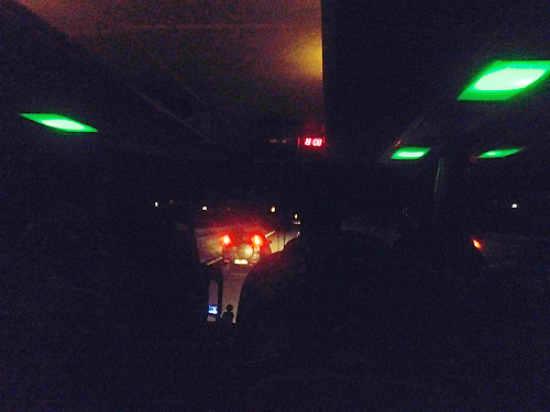 オーベストドルフへバスで、暗くて良くわからない写真になってしまいました